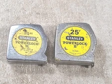 Stanley Powerlock 2 II Tape Measure 25 Ft 33-425, & 20 Ft 33-320 Set USA MADE. 