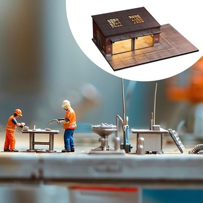 1/64 Warehouse Scene Model 1/64 Factory Building Model Realistic Simulation
