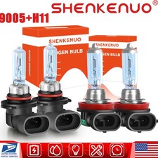 2Pair 9005 H11 Halogen Headlight Bulbs High L...