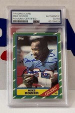 Mike Rozier Autograph Signed 1986 Topps Rookie Card w/ Heisman 83 #351 - PSA/DNA. rookie card picture