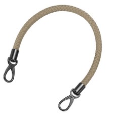 50cm Short Leather PU Braided Purse Replacement Handle - Grey Brown, Black