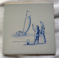Handmade Authentic Dutch Tile Royal Tichelaar Makkum Holland 12.5cm x 12.5cm