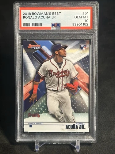 2018 Bowman’s Best #51 Ronald Acuna Jr. Rookie RC PSA 10 Braves