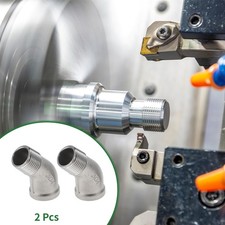 Pipe Fittings 1/2" BSPT 45 Degree Female to Male Threaded Adapter  2 Pcs