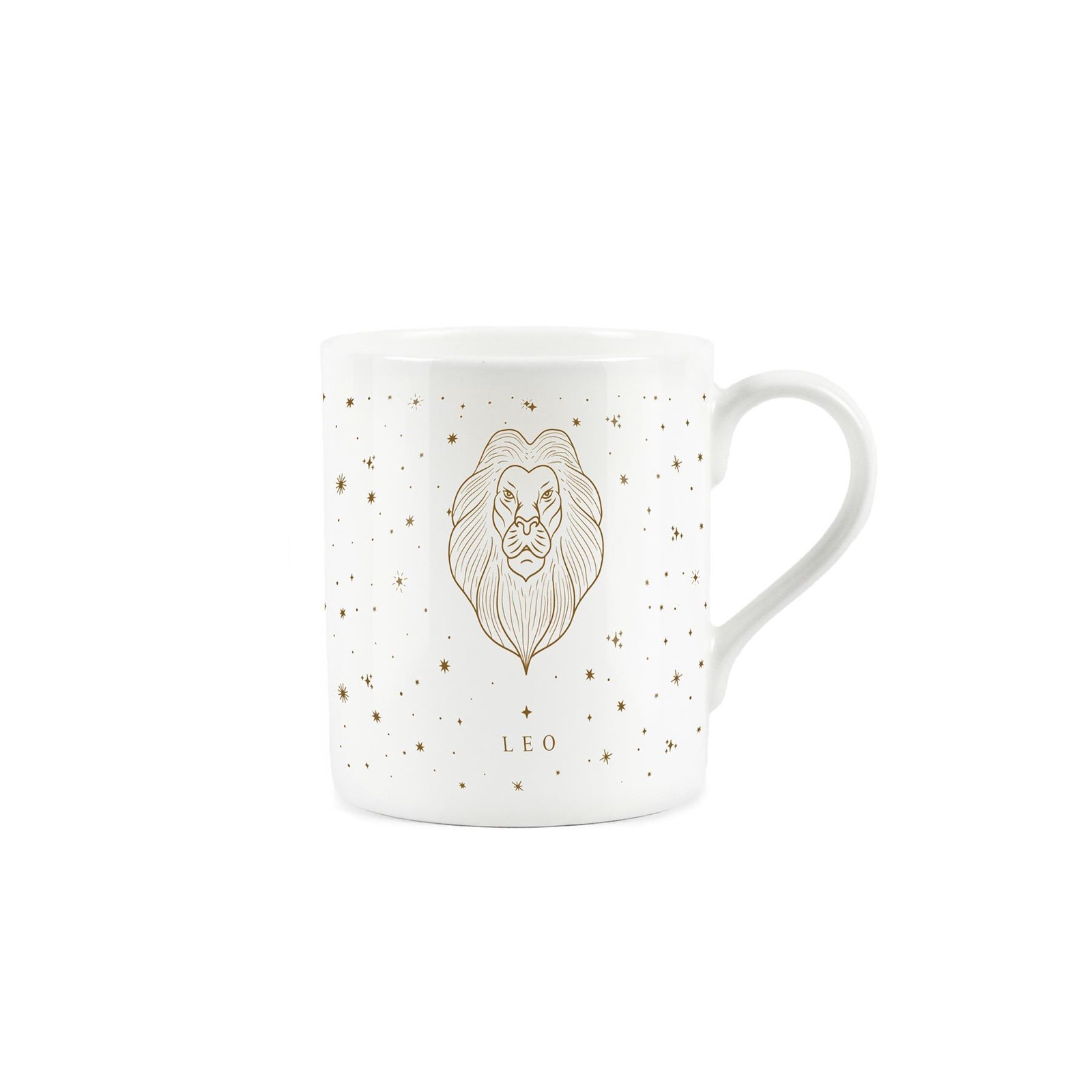 Purely Home Bone China Gold Zodiacs Star Sign Gift Mug - Leo