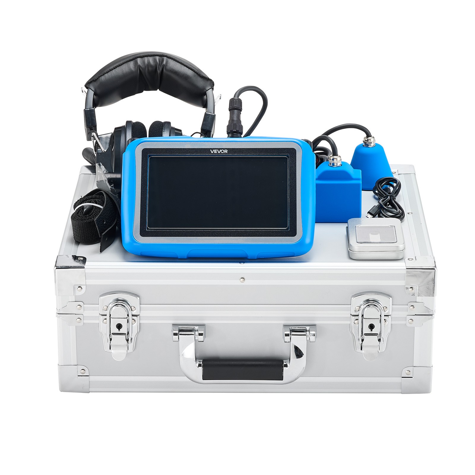 VEVOR Pipe Water Leak Detector for Indoors 1Hz-10000Hz 7" Touchscreen 2 Sensors