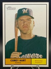 Corey Hart 2010 Topps Heritage #454 Short Print SP Milwaukee Brewers