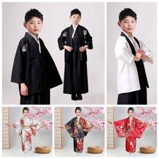 Sakura Children Girl Kimono Dress Japanese Style Yukata Bathrobe Women Floral