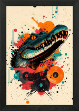 Crocodile Wall Art | Bold Decor for Framed Wall Art Poster Canvas Print Picture