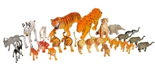 Safari Animals Toys Plastic Vintage Collectibles Lot of 27 Many Sizes 1990s READ