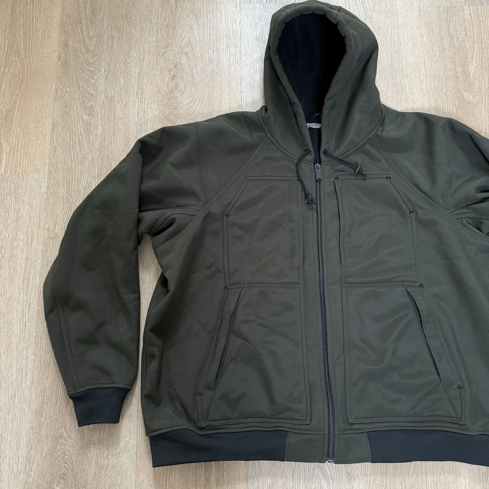 Duluth Trading Co Jacket Mens 3XL Green Prudhoe Bay Hooded Fleece Lined Coat - Image 4 of 4