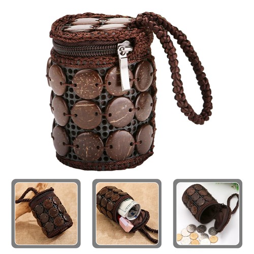 Women Coin Purses Bohemian Woven Change Purse Small Coins Purse Zippered Change - Foto 12 di 12