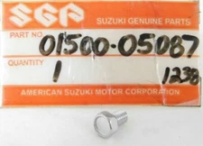 1 NOS Genuine Suzuki RM GS RMX Factory Original Stock BOLT Part OEM  01500-05087