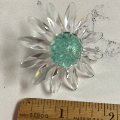 Swarovski Crystal Daisy Flowers Set of 3 Red Blue Yellow Flowers