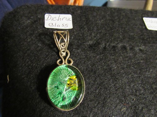 Womens Dichroic pendants silver overlay with 925 silver chain of your choice - Picture 3 of 11