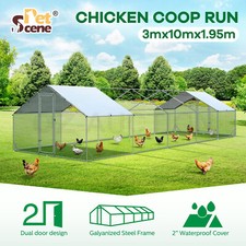 Chicken Coop Run Walk In Chook Cage House Pen Shelter Cat Dog Bird Pet Enclosure