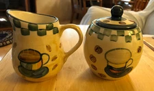 Ceramic Creamer & Sugar Bowl. NEW.