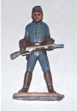 Soldatino Cromoplasto Landi SUDISTA CON FUCILE frontale - Far West CONFEDERATI
