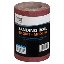 Turner & Gray Sanding Roll Abrasive For Wood, Paint & Rust - 80 Grit Medium