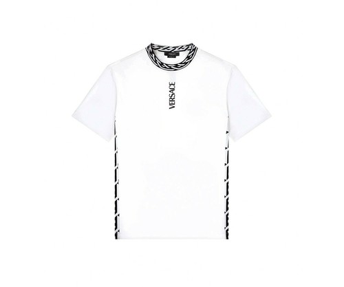 Versace La Greca T-Shirt White Slim Fit 