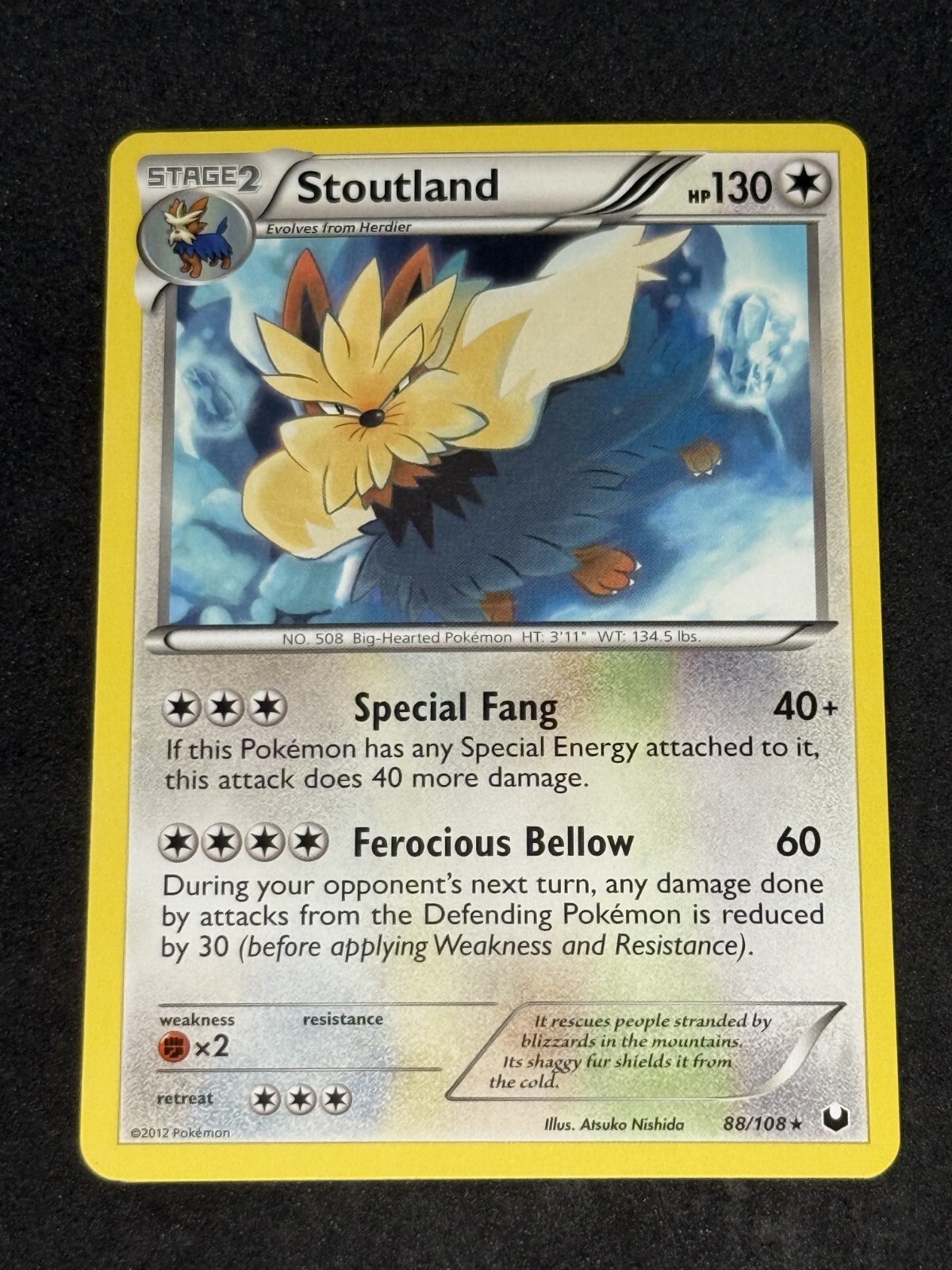 NM Stoutland 88/108 Dark Explorers Regular