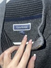 Men's Club Room Dark Gray 1/4 Zip Sweater Merino Wool Pullover Size XXL — photo 2