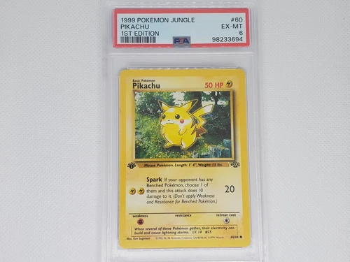 PSA 6: Pokémon English 1st Edition Jungle Pikachu
