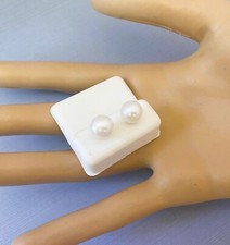 14k Yellow Gold 8mm Freshwater Pearl Stud Earrings