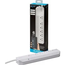 Geeni Surge Smart Wi-Fi Surge Protector 6 Smart Outlets Works w Alexa And Google
