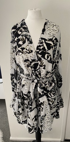 womens reiss floral Midi shift Black And White Dress size UK10 | eBay