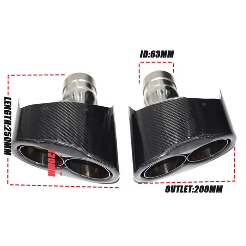 Carbon Inside Single inner Exhaust Tip For Audi RS3 RS4 RS5 RS6 RS7 A3 A4 A5 - Bild 3 von 4