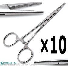 10  Premium Surgical Hemostat Mosquito Straight Forceps 5" Locking Handle Tools