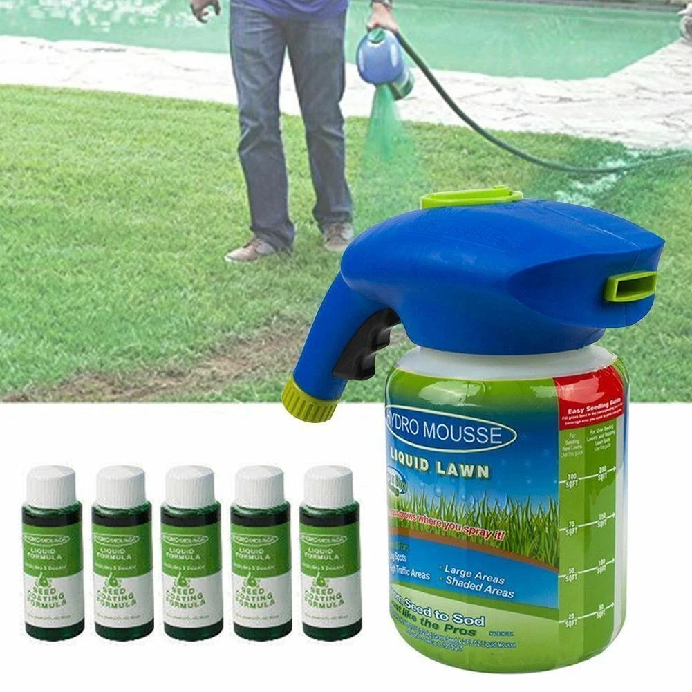 Gardening Seed Sprinkler Liquid Grass Spray Device Lawn Hydro