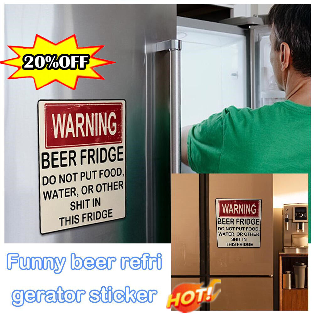 WARNING BEER FRIDGE NOVELTY, GIFT, BEER, HOME BARS