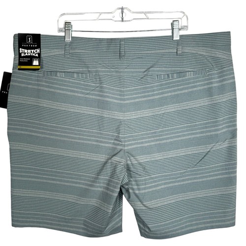 NEU PGA Tour blau gestreifte Golfshorts Herren Größe 44 Freizeit Performance Stretch - Bild 2 von 12