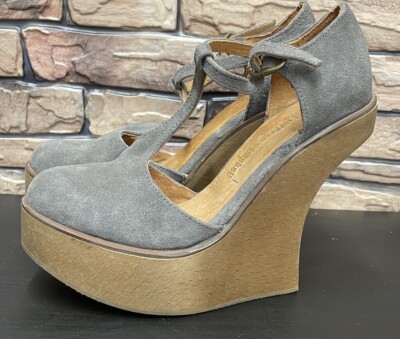 Jeffrey Campbell Night Walk Schuhe Gr. UK 4 grau Wildleder - siehe Beschreibung