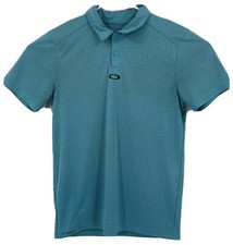 Oakley Tailored Fit Golf Polo Shirt Mens Size M Medium Blue