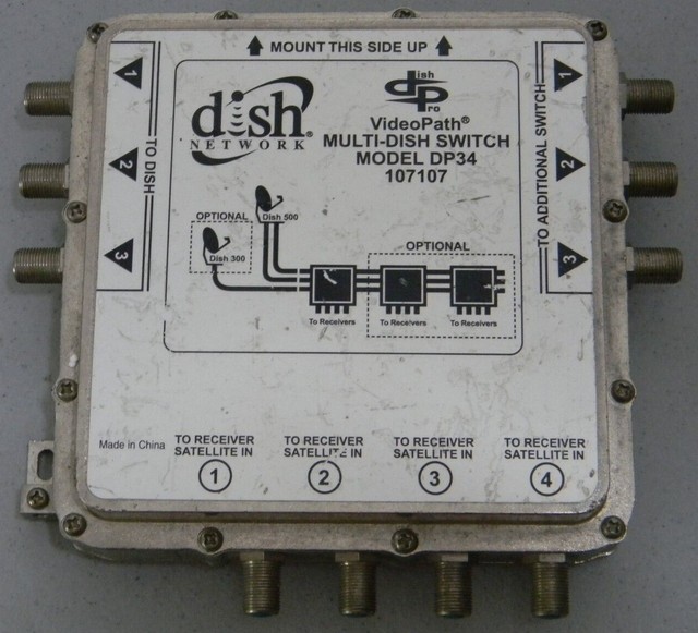 Dish Network DP34 Satellite Multiswitch 3X4 DP 34 Multi Switch Pro HD ...