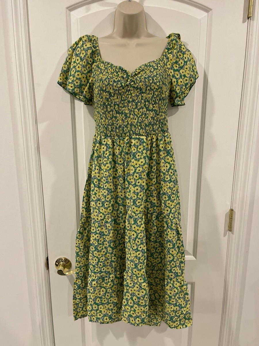 knee length dresses for ladies Elaine Floral Midi Dress – Twirl Boutique main image 0