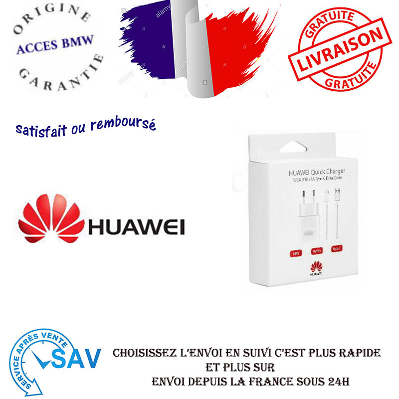Chargeur Rapide Original Huawei AP32 Type C - Pour Honor, Nova, Nova Plus, Neuf Sous Blister