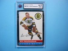 1954/55 TOPPS NHL HOCKEY CARD #49 BILL QUACKENBUSH KSA 6.5 EX/NM+ SHARP!! 54/55