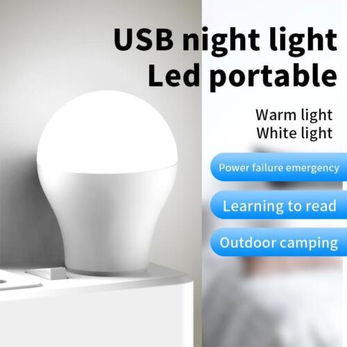 Luce Notturna LED 6500K Mini USB Spina Lampada per Interruzione di Alimentazione Emergenza (3Pz Bianco) - Foto 3 di 8