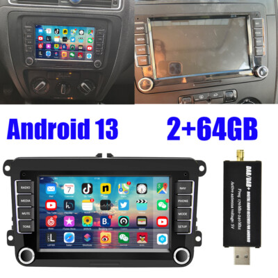 7'' Android 15 Autoradio GPS DAB+ 2+64GB für VW Polo GOLF 5 6 Plus Passat Touran