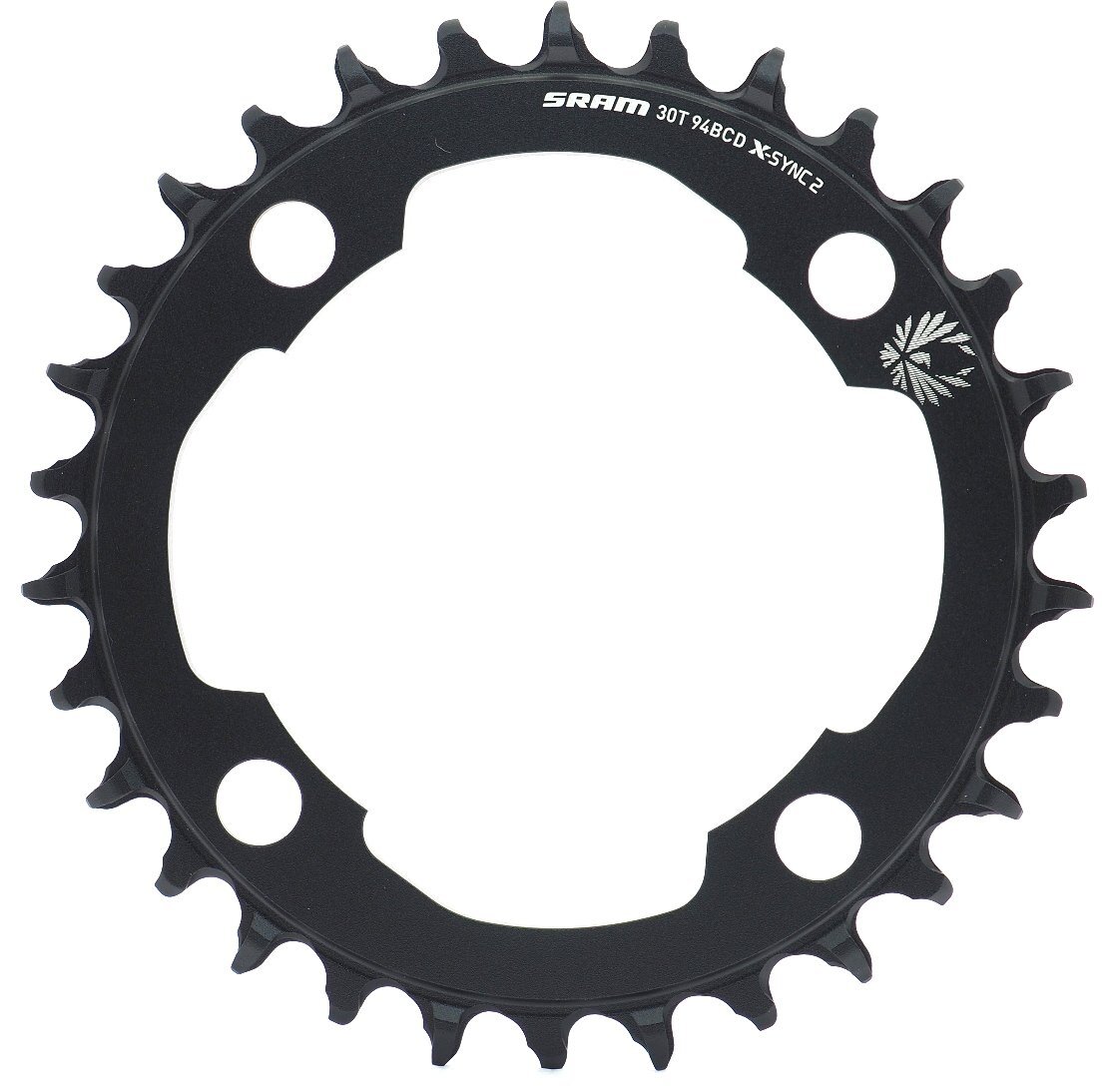 SRAM X-sync 2 Eagle Aluminum 30t Chainring 94 BCD Black for Light
