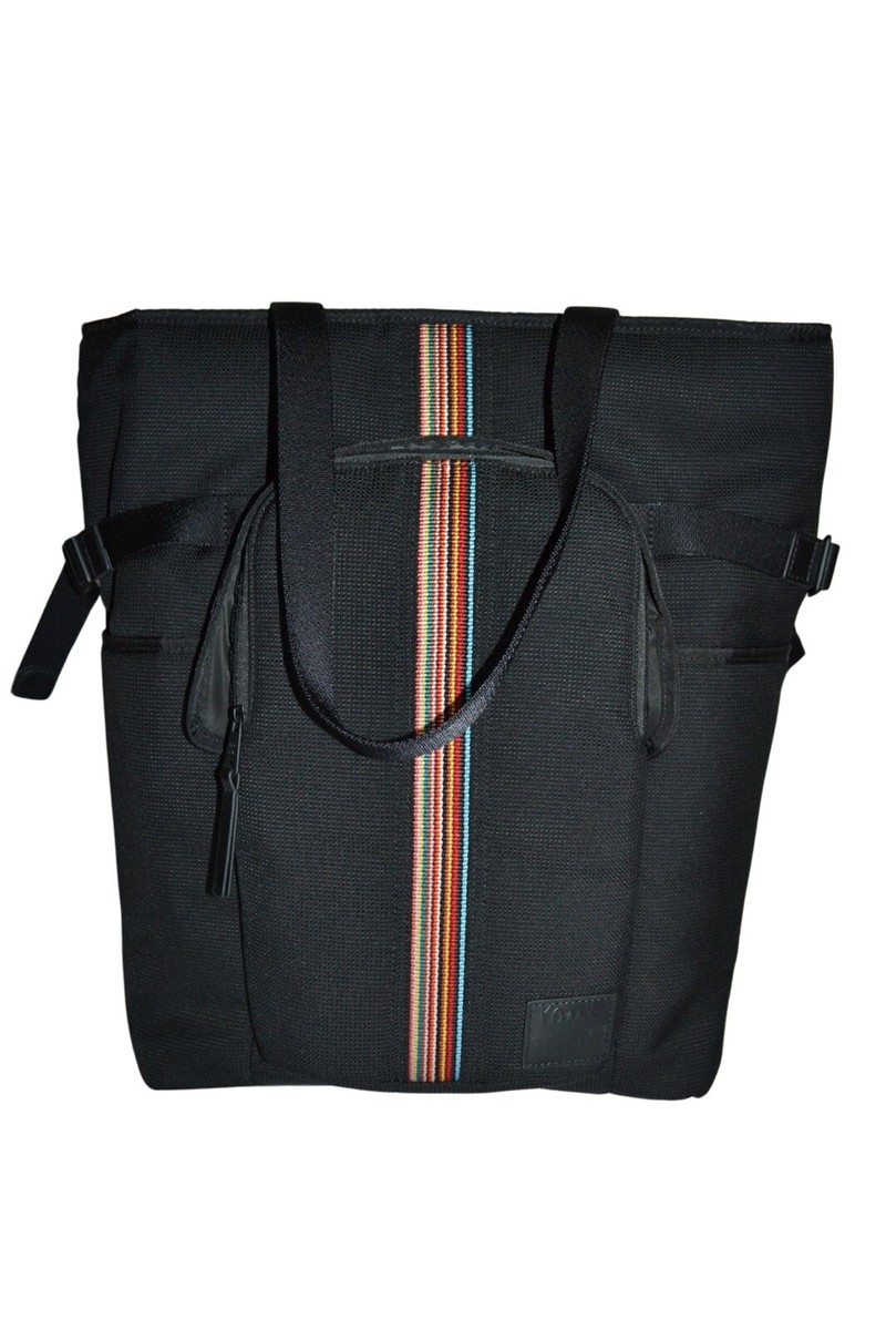 Paul Smith Mainline Multi Stripe Trim Black Tote Bag Mens Brand