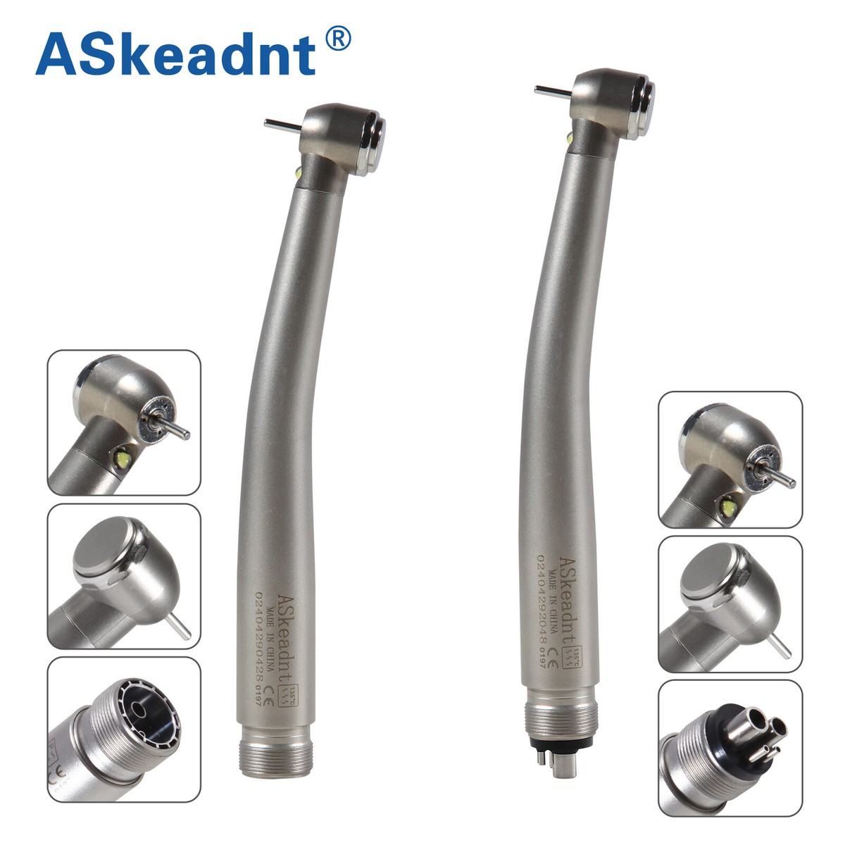 Turbina Dental de alta velocidad, pieza de mano sin LED/generador