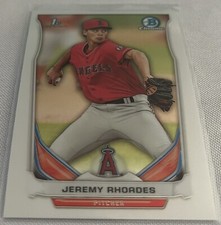 2014 Bowman Chrome Draft Baseball Jeremy Rhoades Los Angeles Angels 1st Bowman
