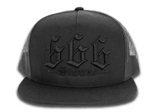 NEW Red Devil 666 TRUCKER HAT BLACK/BLACK #ETC-999-BLK-BLK-BLK-BLK LIMITED