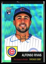 2022 Topps Chrome Platinum Aqua Refractor Alfonso Rivas RC Auto /150 Cubs
