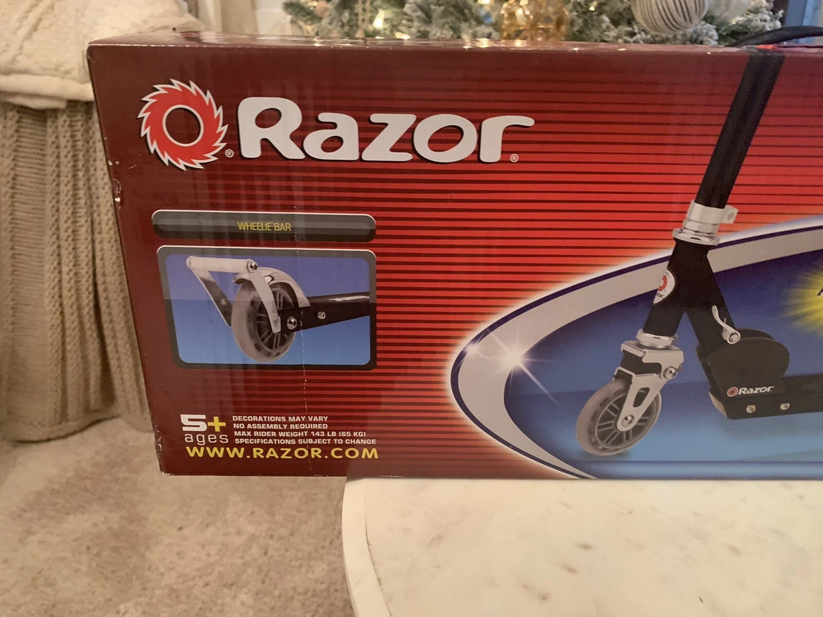 Razor A2 Elite Kick Scooter Black With Wheelie Bar